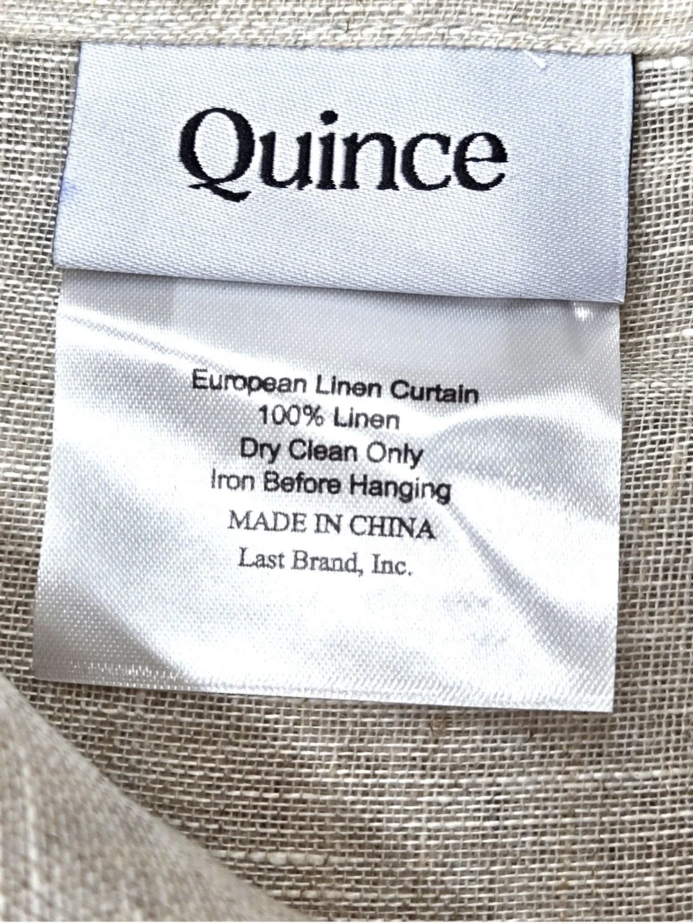 NWT QUINCE Set Of 4 48x84 European Linen Sheer Curtains Flax 9867